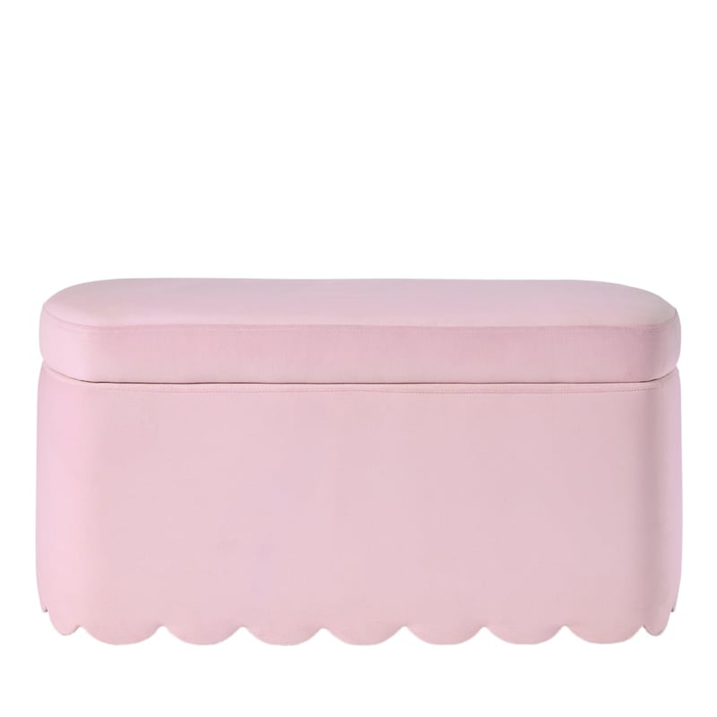Isabella Pink Lilac Scallop Blanket Box