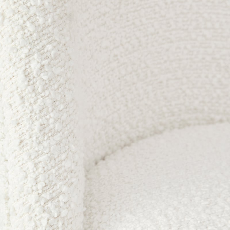 Snow White Boucle Desk Chair