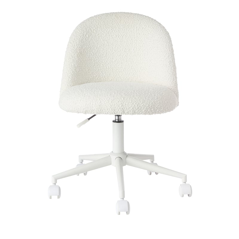 Snow White Boucle Desk Chair