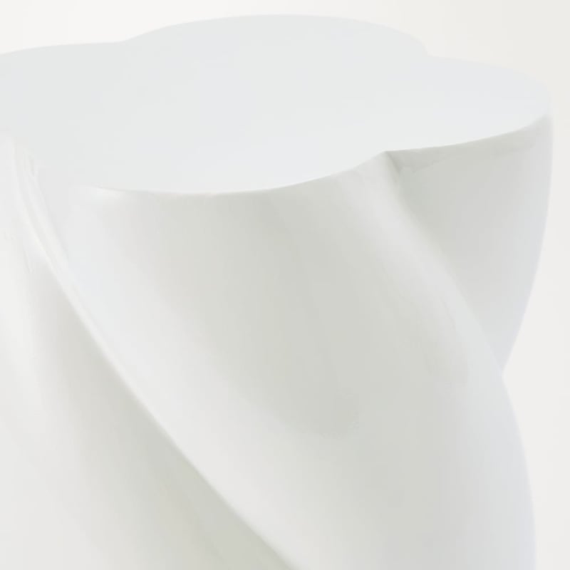Tito White Twisty Side Table