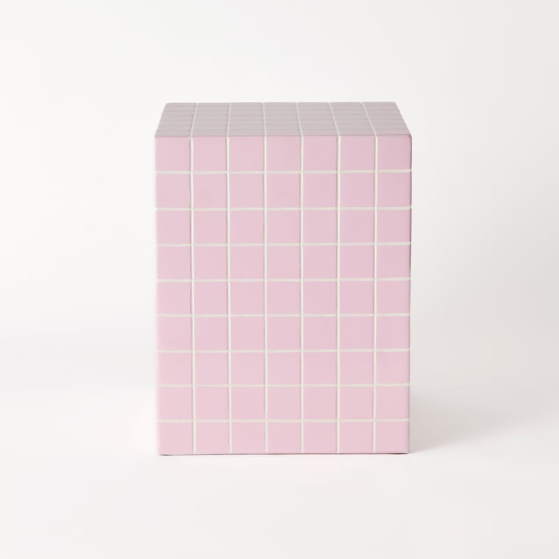 Tilly Pink Tile Side Table