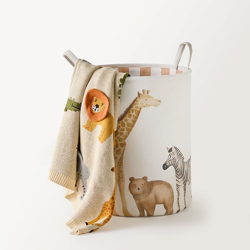 Safari Friends Printed Basket