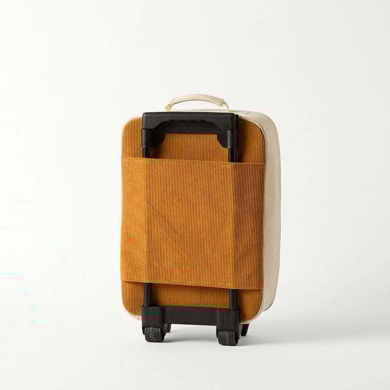 Green Cord Wheelie Bag