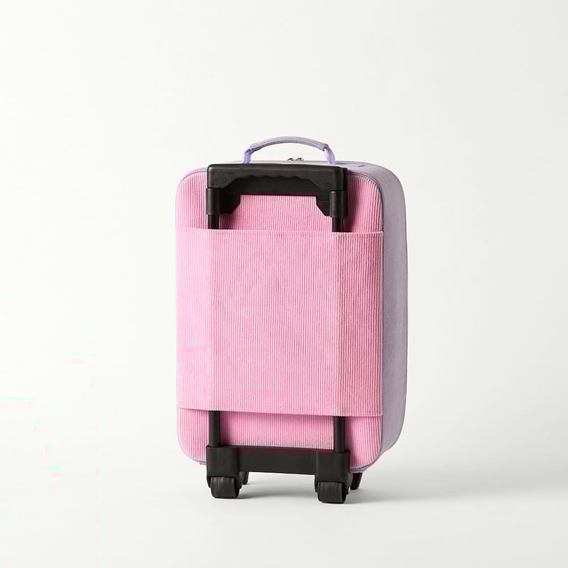 Pink Cord Wheelie Bag