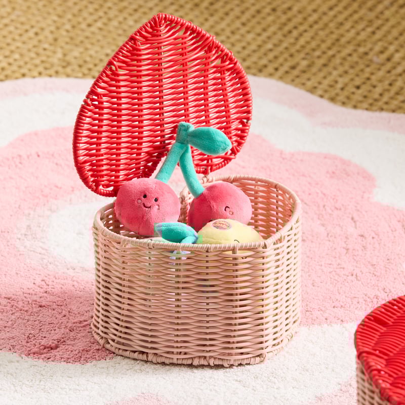 Sweet Heart Pink Storage Basket