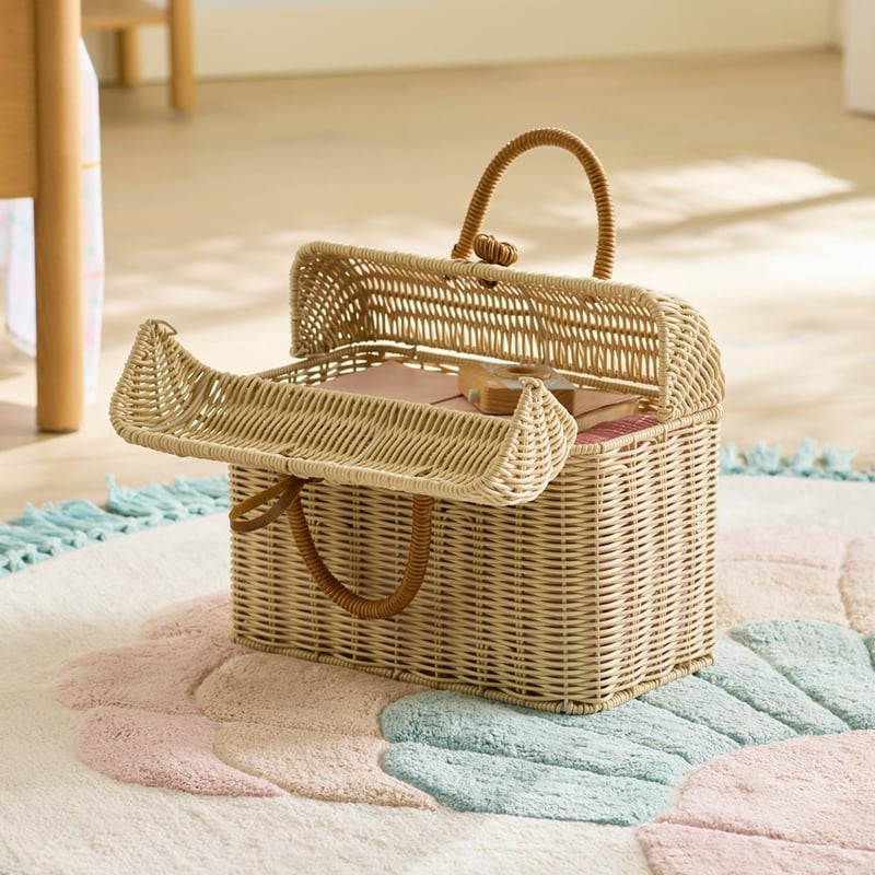 Mia Natural Poly Rattan Storage Carrier