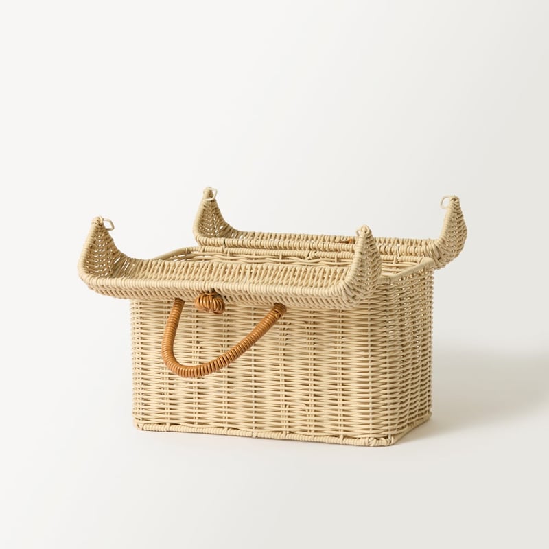 Mia Natural Poly Rattan Storage Carrier