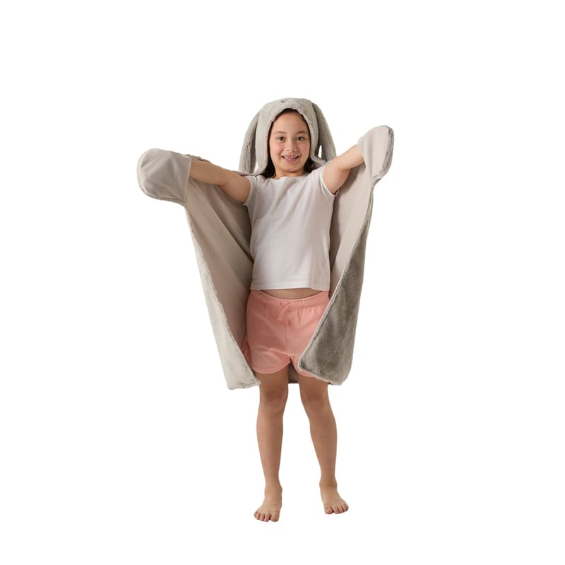 Bowie Bunny Grey Character Hooded Blanket