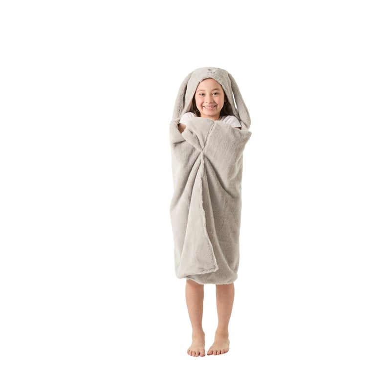 Bowie Bunny Grey Character Hooded Blanket