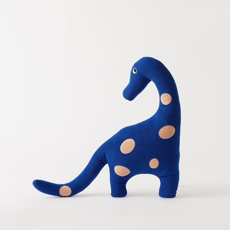 Blue Cord Dino Cushion