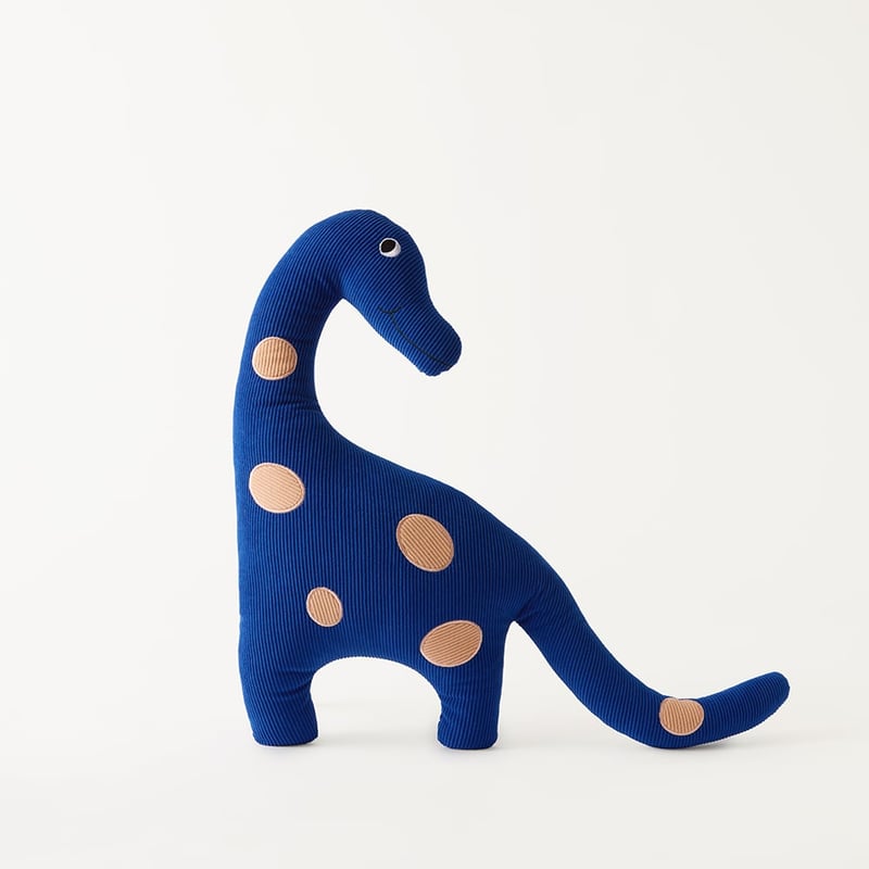 Blue Cord Dino Cushion