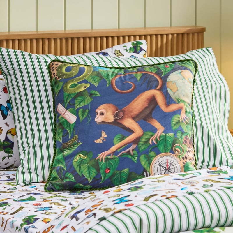 Fleur Harris Monkey Adventure Cushion 