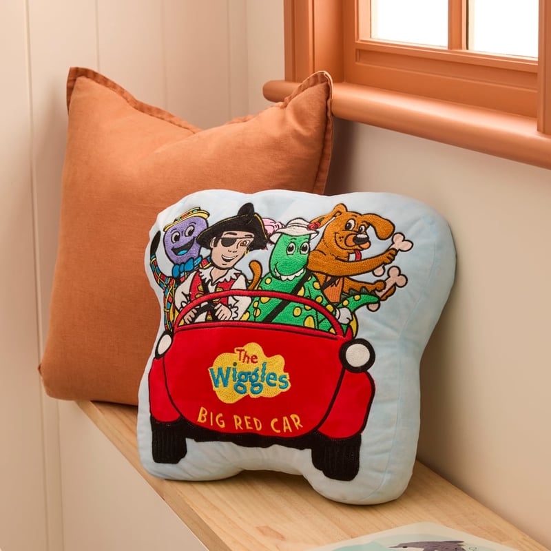 The Wiggles Big Red Car Light Blue Cushion