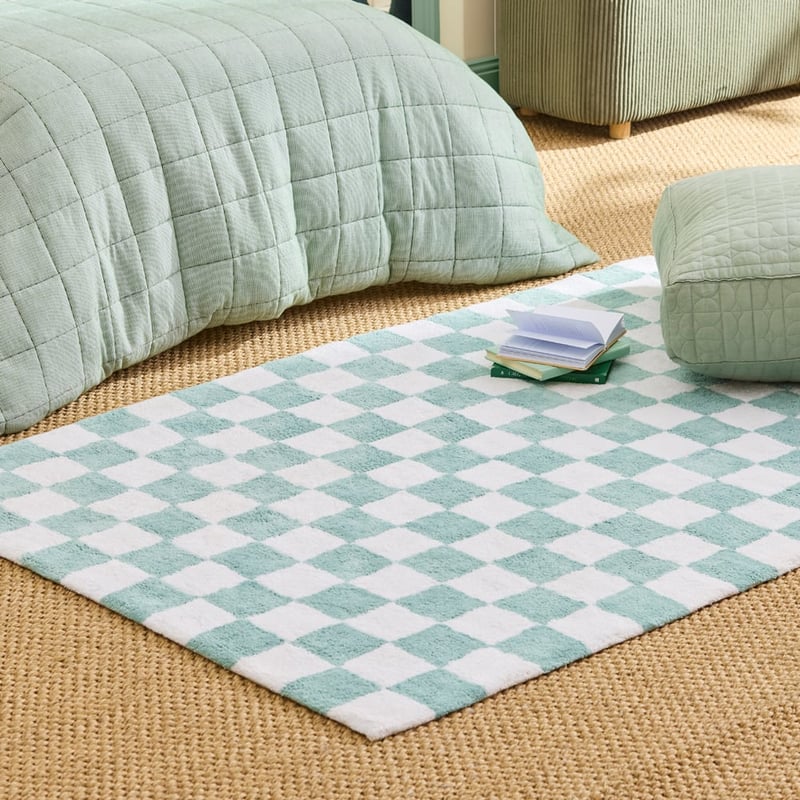 Blue Check Rug