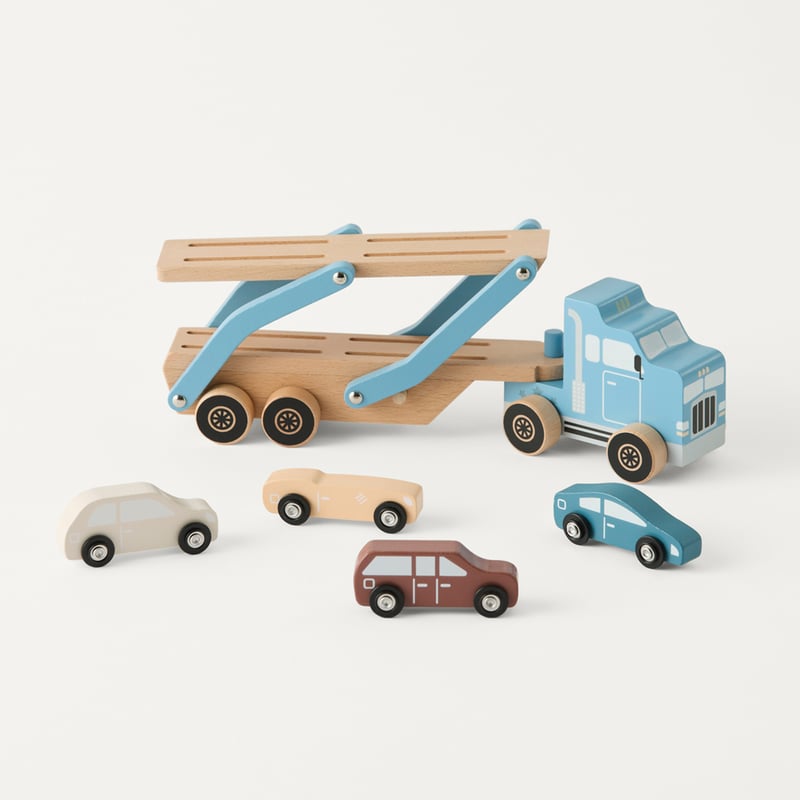 Blue Truck & Trailer Set