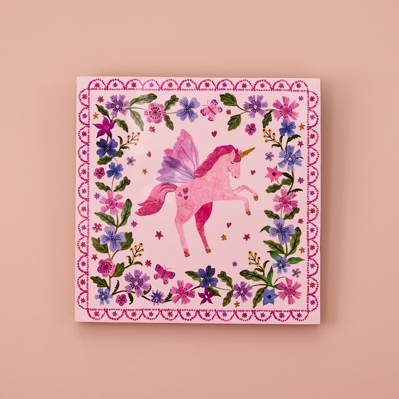 Unicorn Meadow Timber Wall Tile