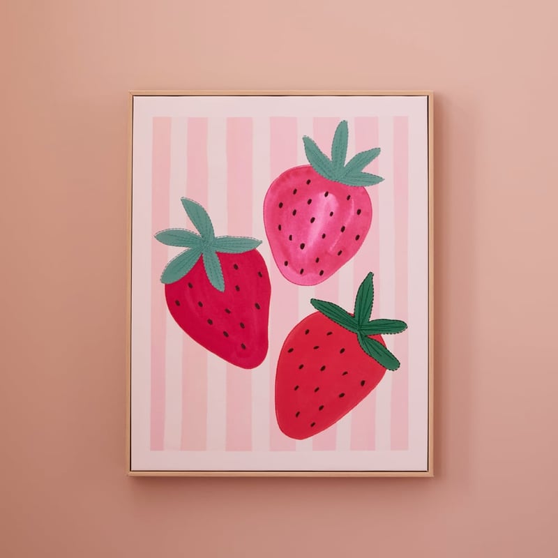 Strawberry Stripe Wall Art