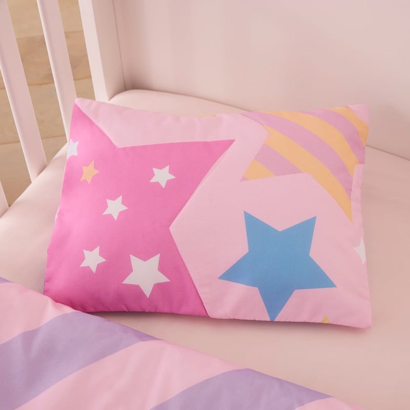 Be A Star Multi Quilted Cot Quilt Cover Set