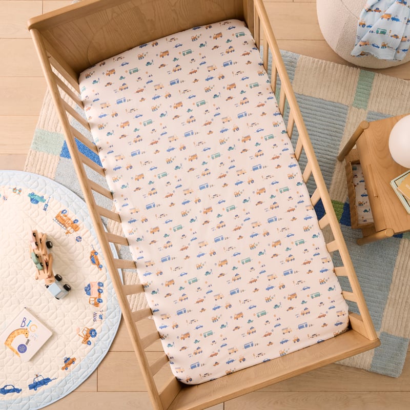 Stop & Go Cars Multi Fitted Sheet 2pk