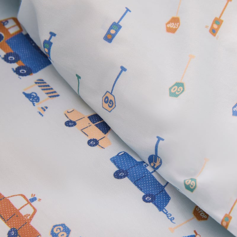 Stop & Go Cars Multi Cot Quilt Cover Set