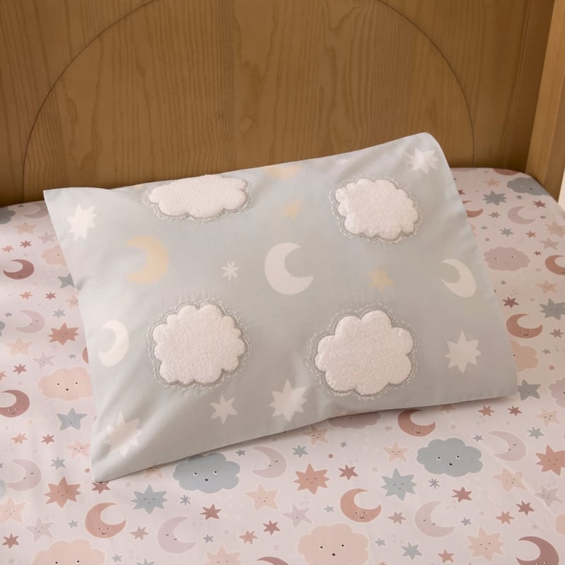 Cloud, Stars, Moon Storm Cot Quilt Cover Set