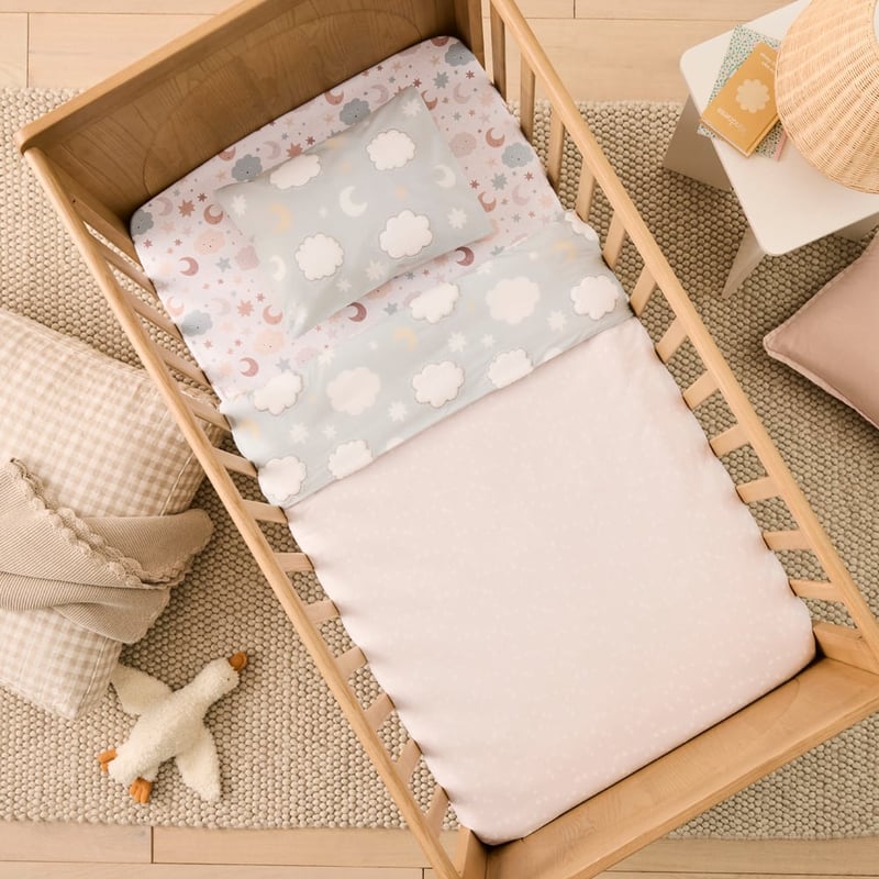 Cloud, Stars, Moon Storm Cot Quilt Cover Set