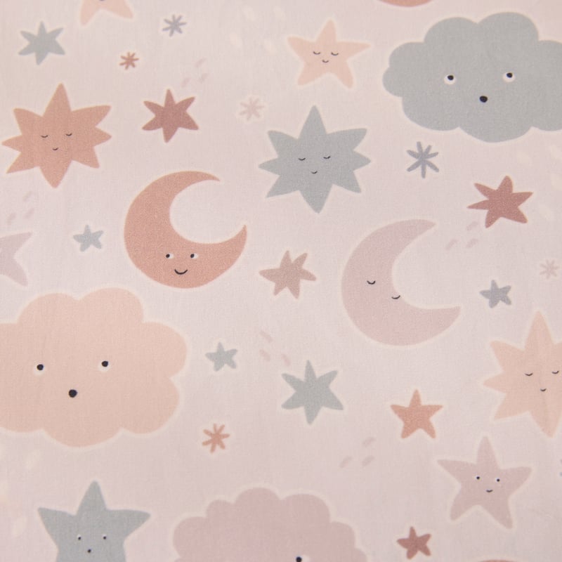 Cloud, Stars, Moon Multi Fitted Sheet 2pk