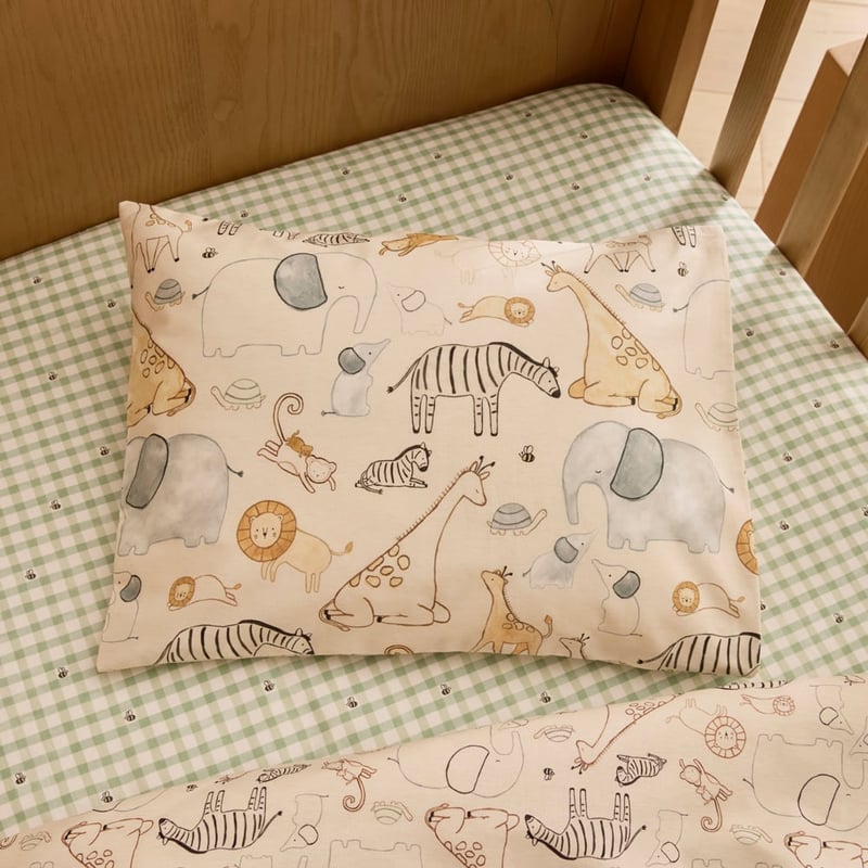 Wild Animals Natural Marle Quilt Cover Set