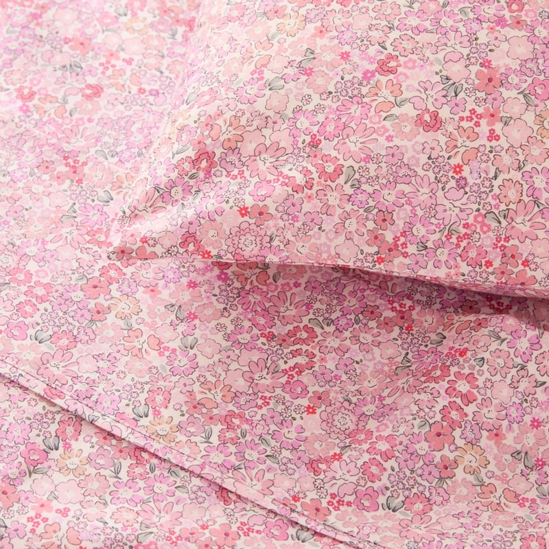 Floral Fields Red Cot Sheet Set