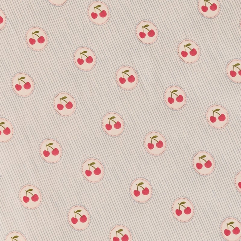 Cherry Stripe Blue Fitted Sheet Pack of 2