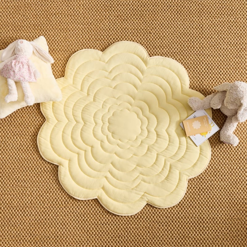 Baby Pink & Lemon Flower Play Mat