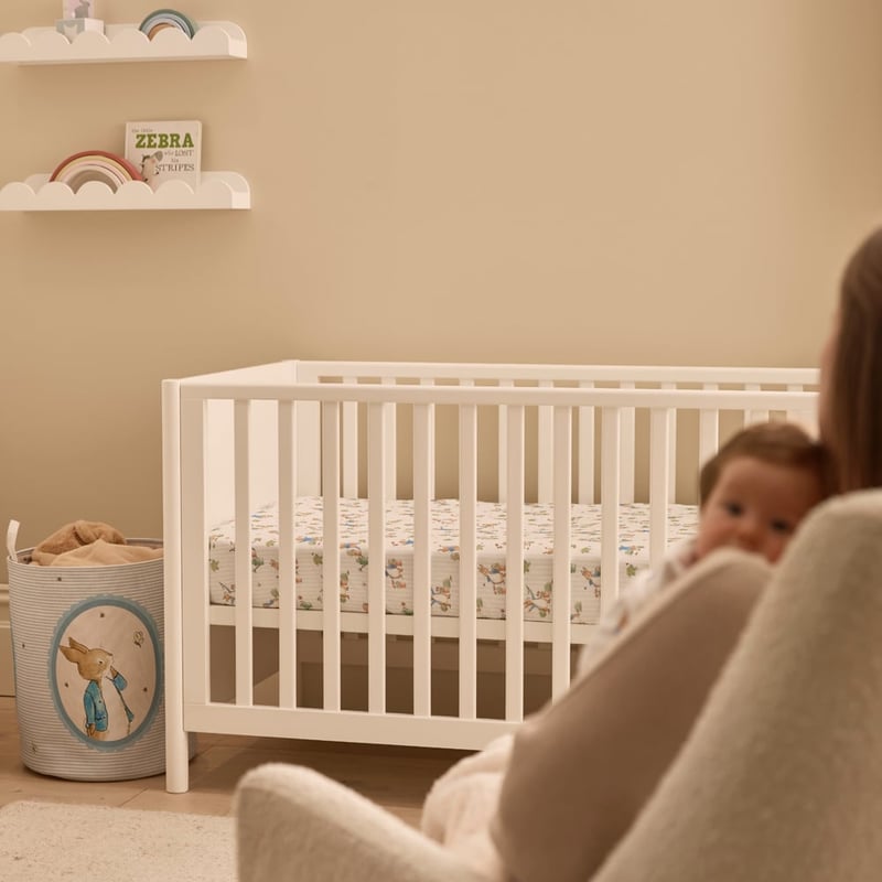 Cleo White Timber Cot
