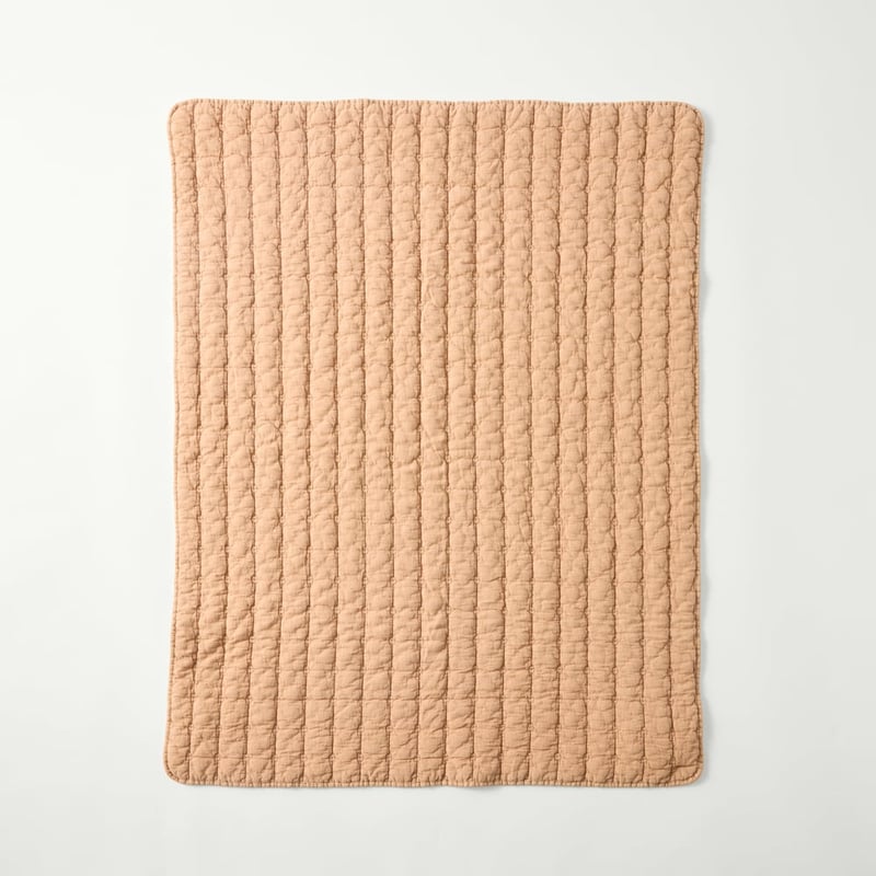 Ezra Earth Quilted Waffle Baby Blanket