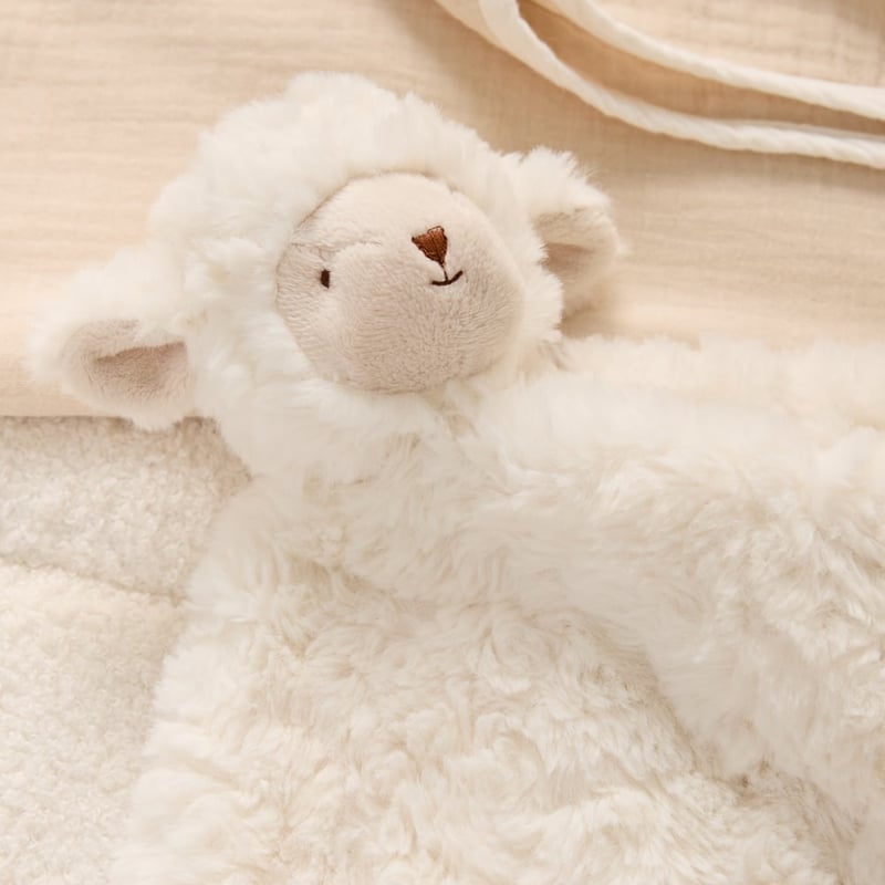 Sheep Natural Baby Comforter & Swaddle Bundle