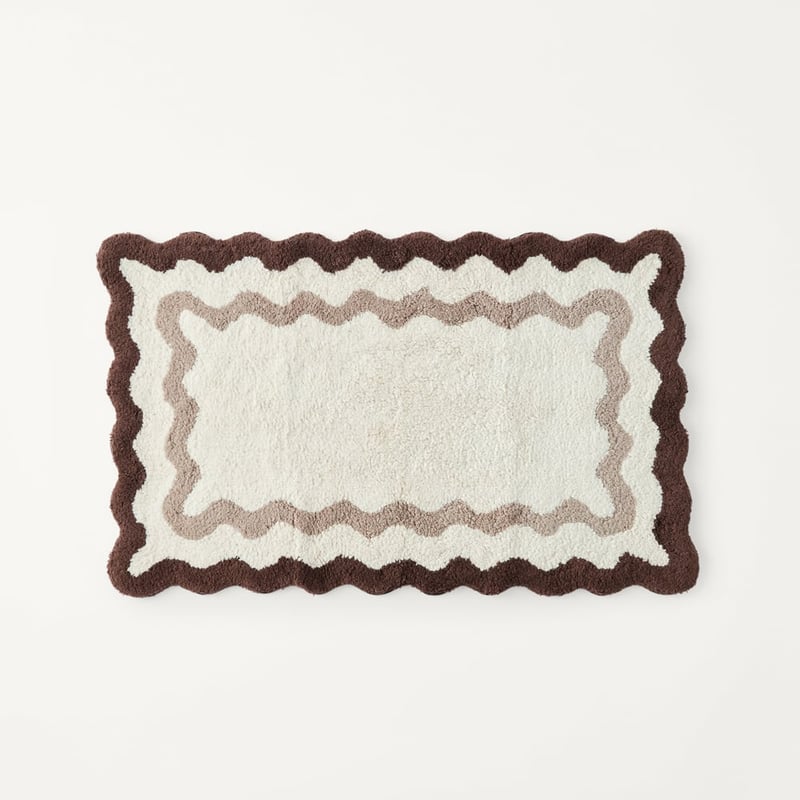 Mushroom & Coffee Scallop Bath Mat