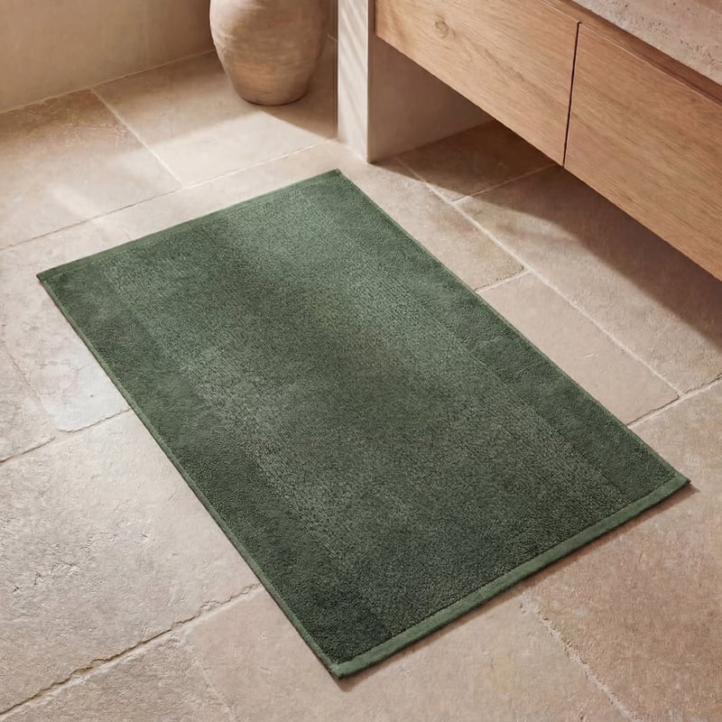 Flinders Dark Olive Bath Mat