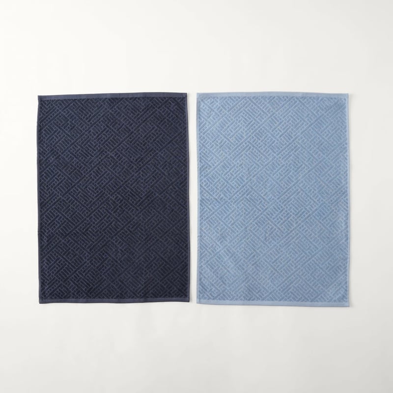 Aya Lagoon & Iris Cotton Bamboo Tea Towel Pack of 2