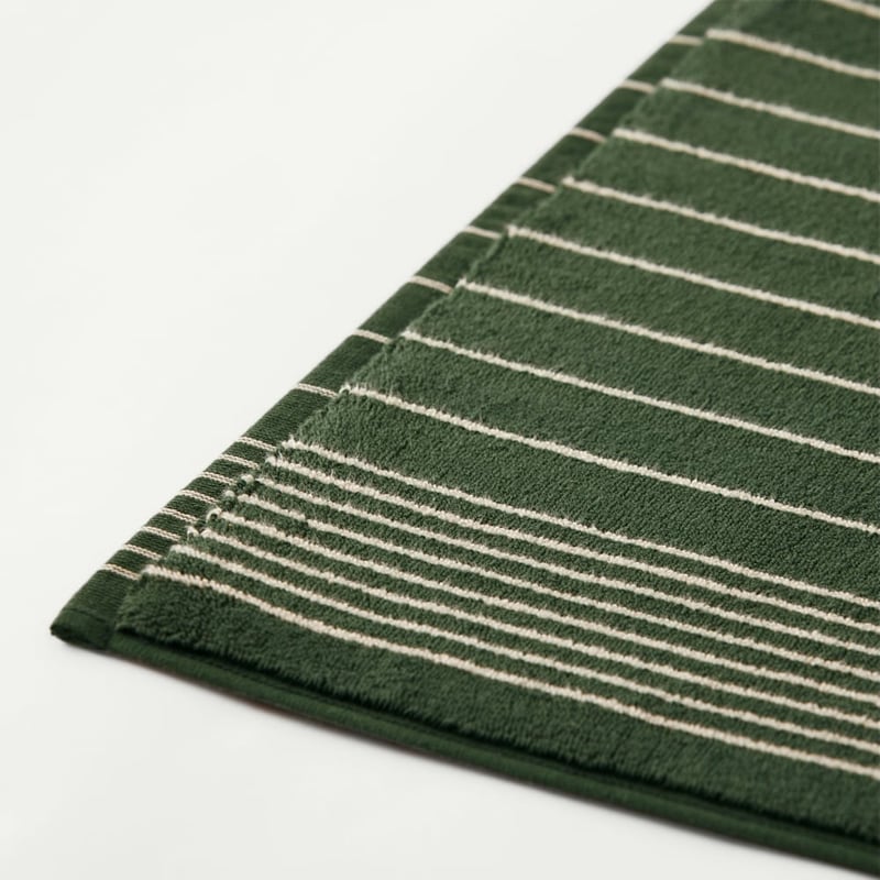 European Gabriella Forest Green & Natural Turkish Cotton Towel Range 