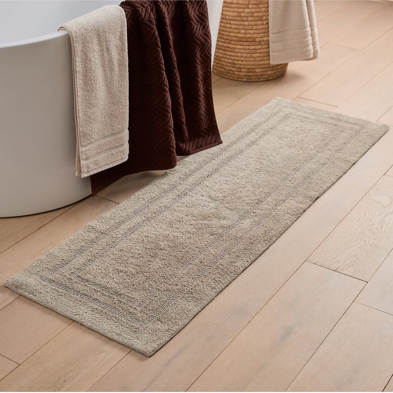 Regent Mushroom Reversible Cotton Bath Runner	