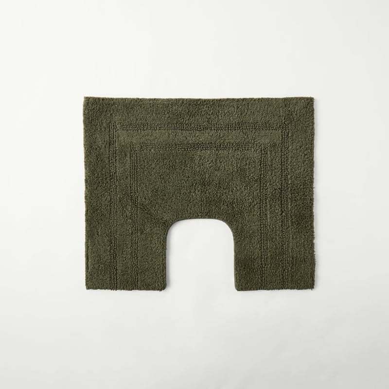 Regent Moss Reversible Cotton Contour Bath Mat