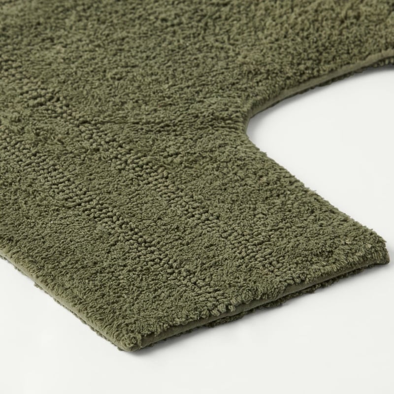 Regent Moss Reversible Cotton Contour Bath Mat