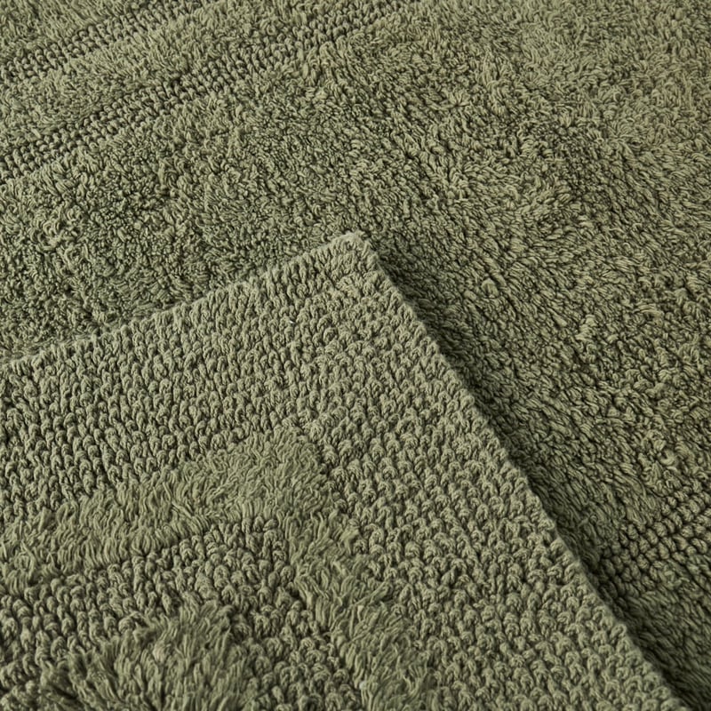 Regent Moss Reversible Cotton Bath Mat
