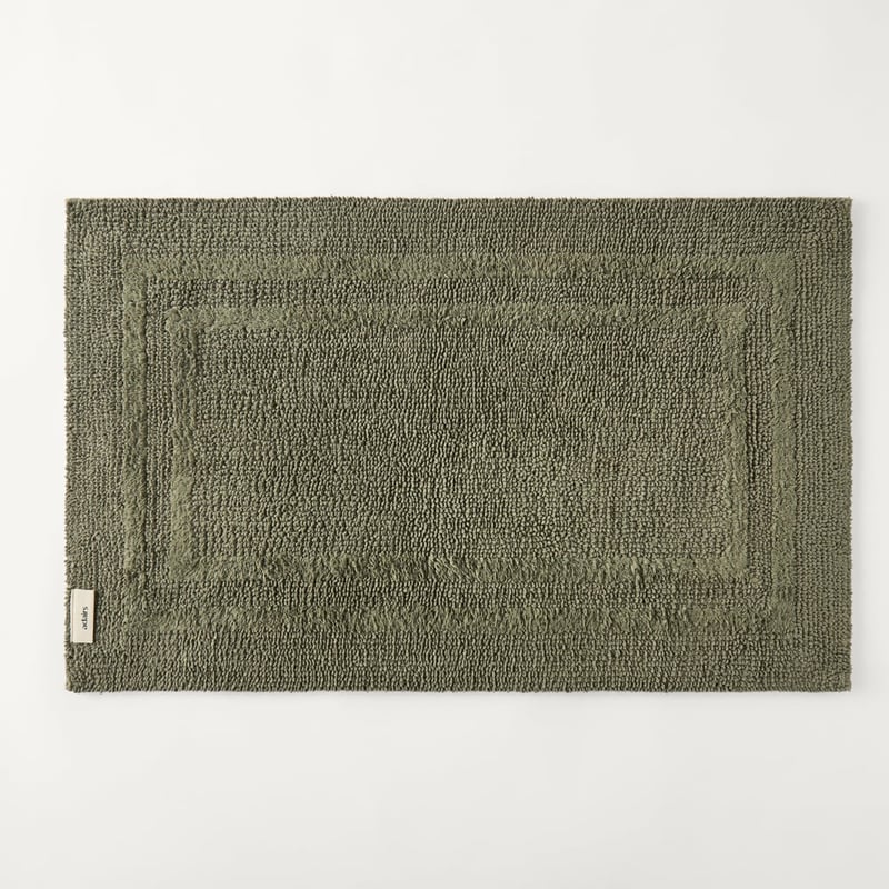 Regent Moss Reversible Cotton Bath Mat
