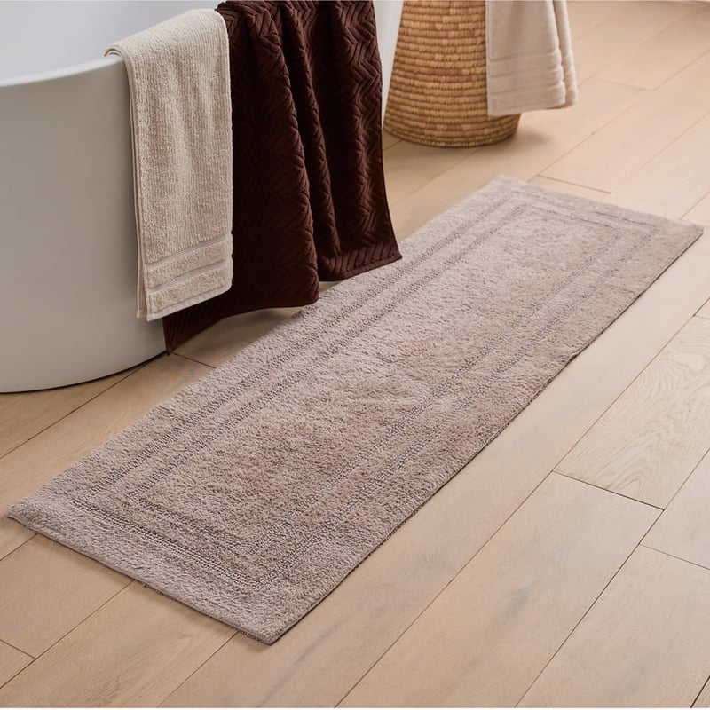 Regent Mushroom Reversible Cotton Bath Runner	