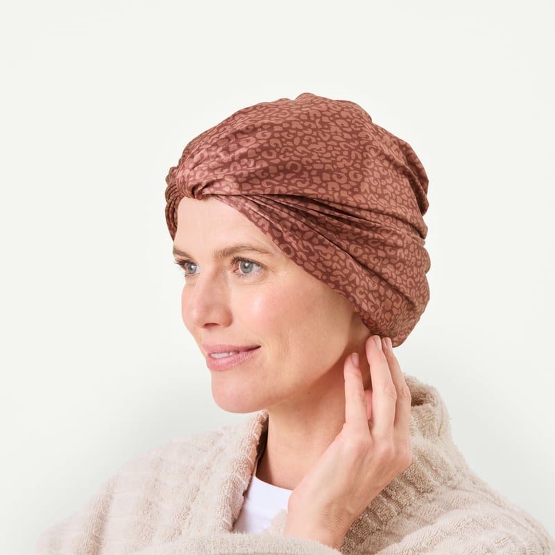 Nutmeg Leopard Printed Shower Cap