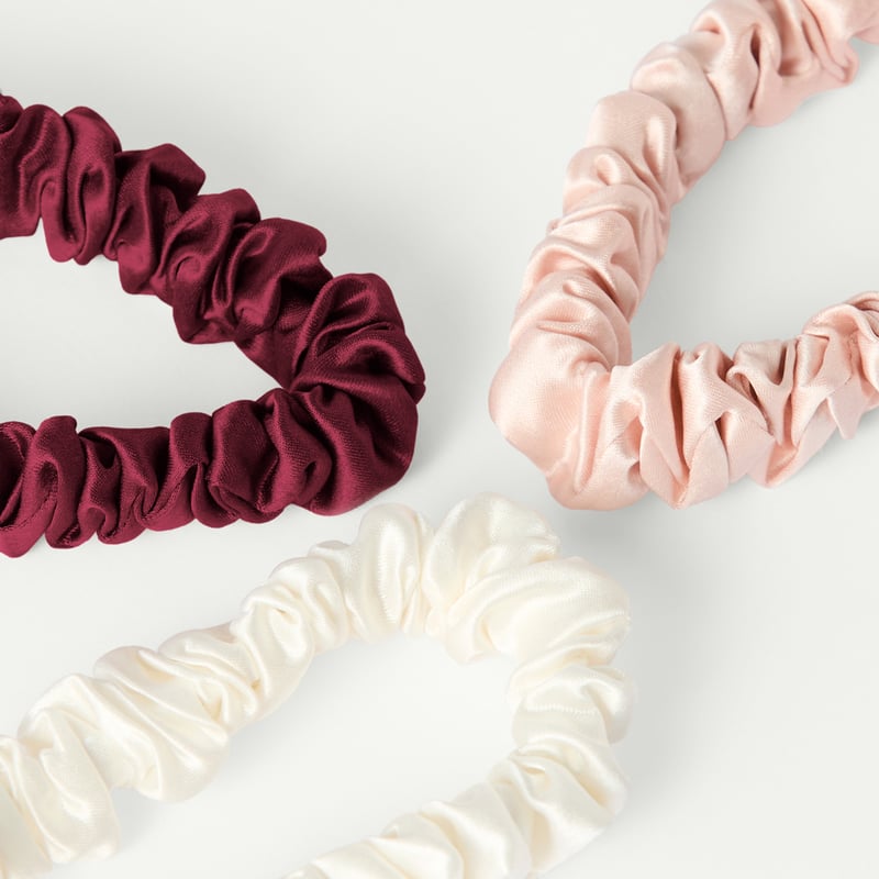 Pure Silk Berry & Pink Hair Ties Pack of 5