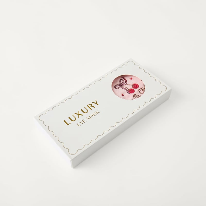 Embroidered Velvet Potpourri Cherry Eye Mask