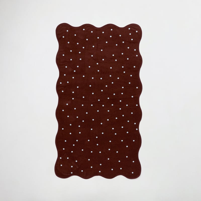 Luxe Velour Avalon Polkadot Blue Pocket Beach Towel