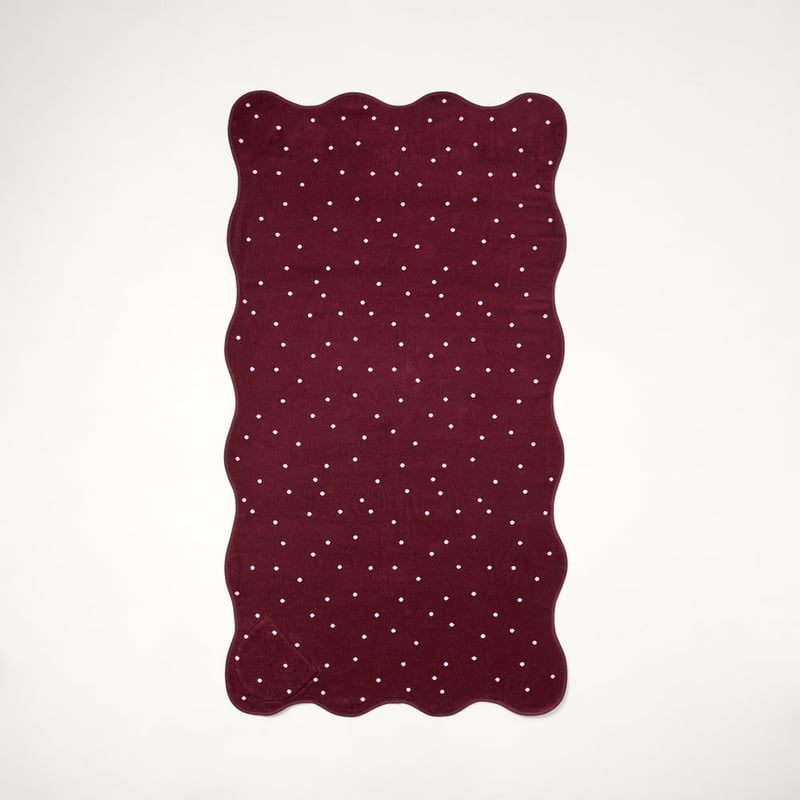 Luxe Velour Avalon Polkadot Pink Pocket Beach Towel
