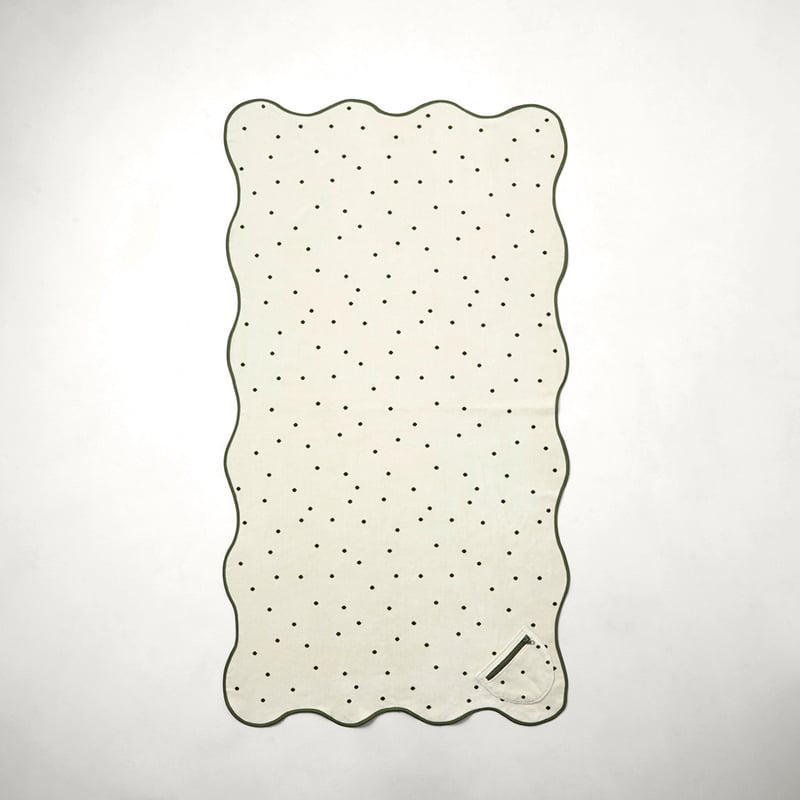 Avalon Beach Polkadot Luxe Velour Pocket Beach Towel
